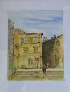 Place Michel Avignon | Watercolour | 10" x 8" | $250 (framed) $350 (unframed)
