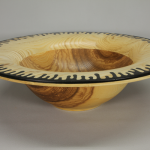 Bowl | Ash (bottom and rim from two different trees) and pigmented epoxy resin | 14 inches | SOLD