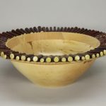 Dogwood branch rim on maple bowl | Details on Request