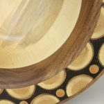 Oak and buckthorn slices in resin in bowl rim (detail) | Details on Request