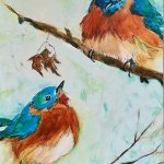 Don't Look at Me Like That | Acrylic Mixed Media on Wood Panel | 12" x 10" | Price on Request
