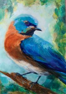 Eastern Bluebird | Acrylic on Panel | 15" x 10" | Price on Request