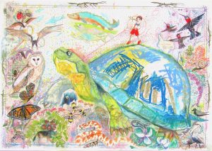 Blanding Company | Mixed media on navigation chart | Price and Size on Request