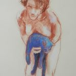 Pussy | Conte and Soft Pastel | Price and Size on Request